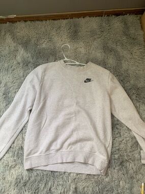 Nike Heather Gray Crewneck Sweatshirt with Black Logo